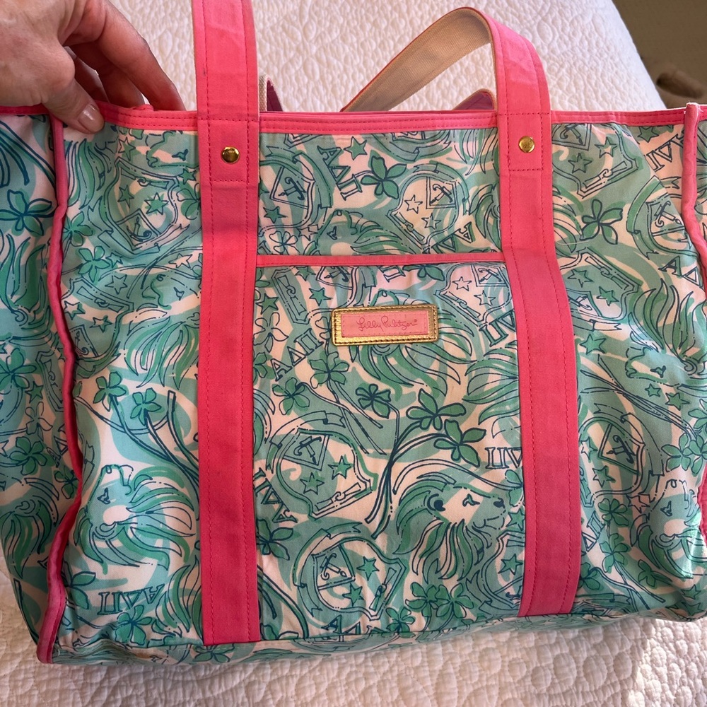 Vintage Lilly Pulitzer Alpha Delta Pi Tote Bag